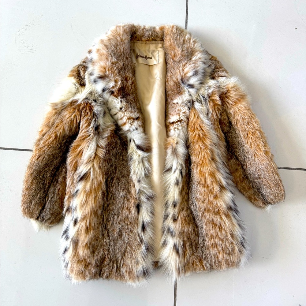 Rare Neimen Marcus Lynx/bobcat Real Fur Coat